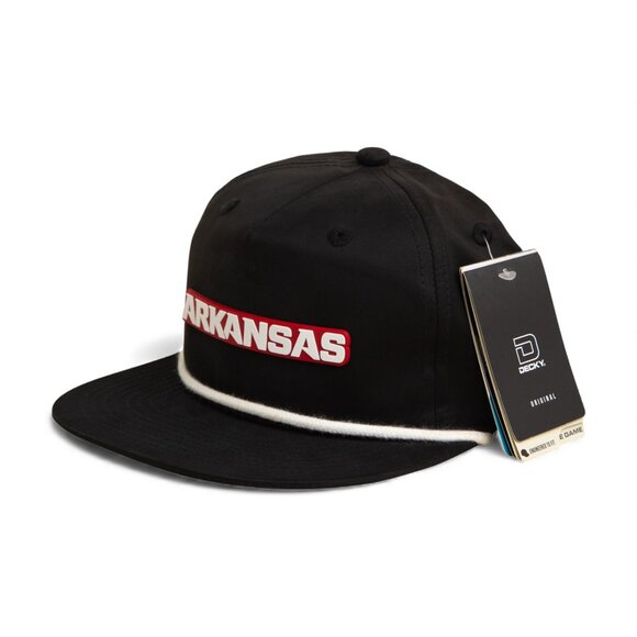 Arkansas Razorbacks ARKANSAS White 3D Classic Rope Hat- Black/ White - Picture 2 of 3